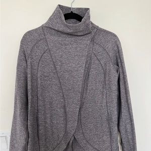 Lululemon Rulu Rally Wrap Womens Size 4 Heathered Graphite Purple Jacket Wrap